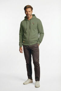 Sweat à capuche Cornerflag avec fermeture éclair, vert