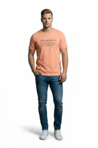T-shirt FCK « Kein Geloel » couleur pêche