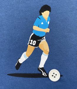 Logo Maradona sweater close-up