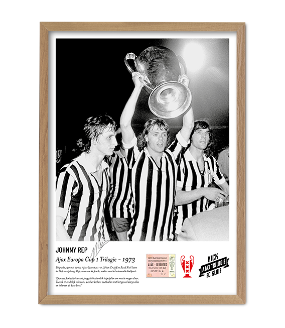 consumptie Rubber Notitie Johnny Rep Ajax poster kopen? | FC Kluif | Retro Ajax posters | 18,00